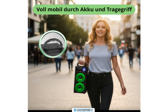 McGrey BS-20 Beachside Enceinte Bluetooth Verte image 6