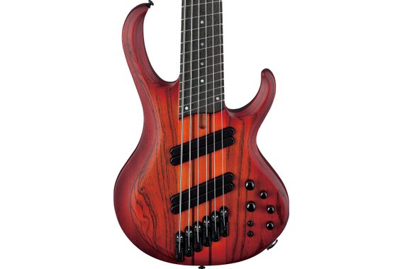 Ibanez BTB866MS-BRF Bass Workshop BTB Basse Électrique 6-String Brown Topaz Burst Flat image 6