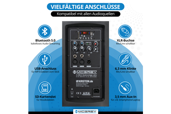 McGrey E-208LA Aktiv Line Array Säulenanlage  - Retoure (Zustand: gut) image 6