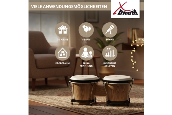 XDrum Bongos Club Tobacco Set incl. Bongotas image 6