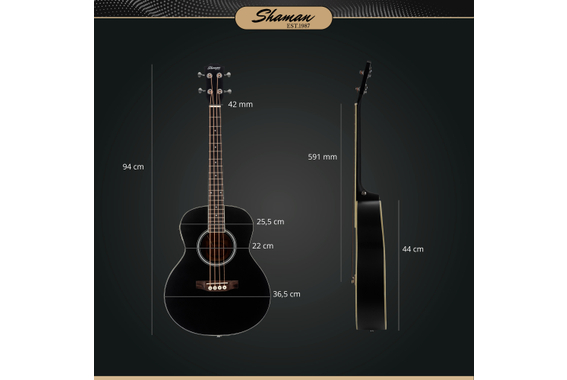 Shaman ABM4-50E-BK Akustik Bass Schwarz  - Retoure (Zustand: gut) image 6