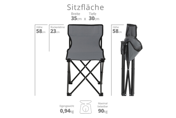 Stagecaptain CS-4547 GY Campingtisch-Set klein Grau image 6