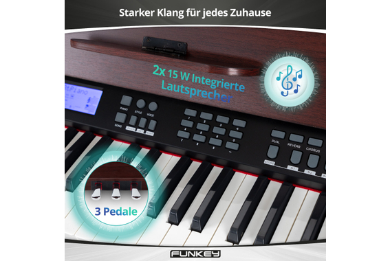 FunKey DP-88 II Digitalpiano braun  - Retoure (Zustand: sehr gut) image 6
