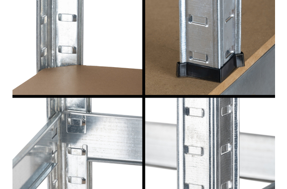 Stagecaptain WBR-175 SR Étagère D’atelier Avec Plateaux En Bois Argent 4x Set image 6
