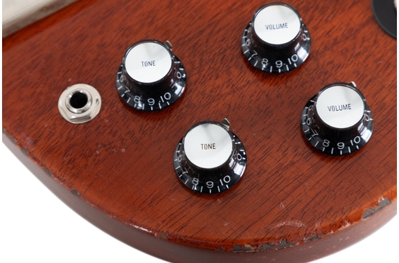 Gibson 1964 SG Standard con Maestro Vibrola Faded Cherry Heavy Aged image 6