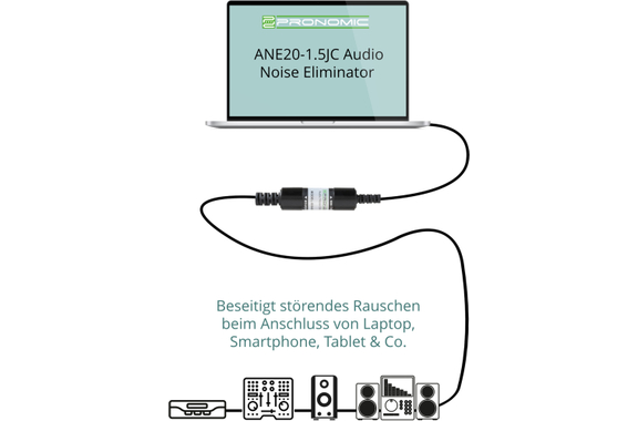 Pronomic ANE20-1.5JC Audio Noise Eliminator cavo jack/RCA image 6