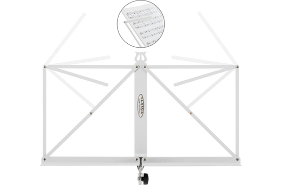 Classic Cantabile 100 Muziekstandaard Medium Wit image 6