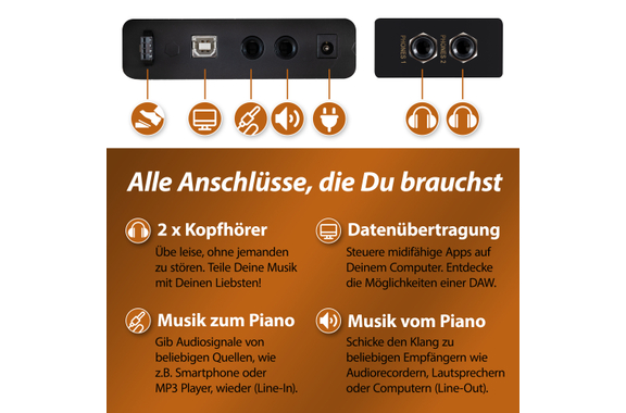 Classic Cantabile DP-50 WM E-Piano Weiß matt  - Retoure (Zustand: sehr gut) image 6