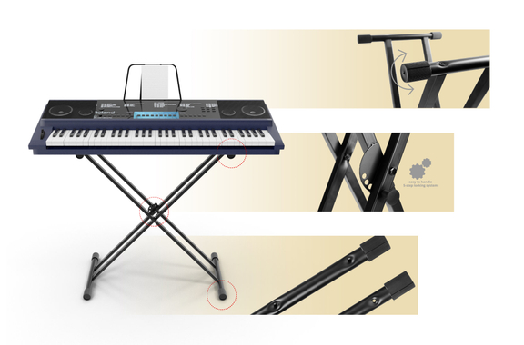 Classic Cantabile X-Keyboardstandaard met dubbele steunbalk image 6