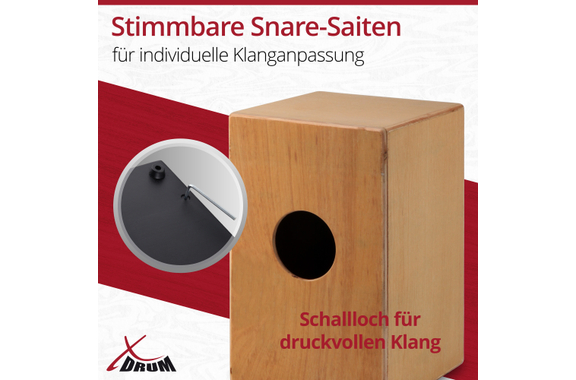 XDrum Cajon Primero Sapeli incl. escuela de cajón y funda image 6