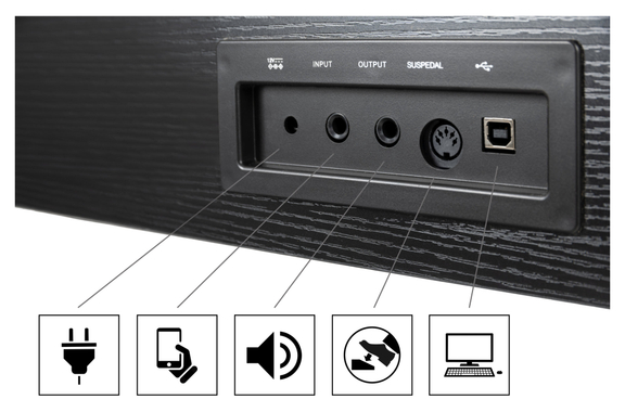 Classic Cantabile DP-S1 SM E-Piano Nero Opaco Set image 6