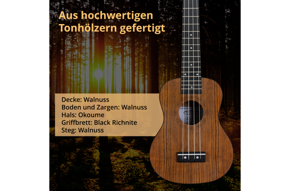 Set Ukulele Sopran Classic Cantabile Noce Incluso Scuola di Ukulele image 6