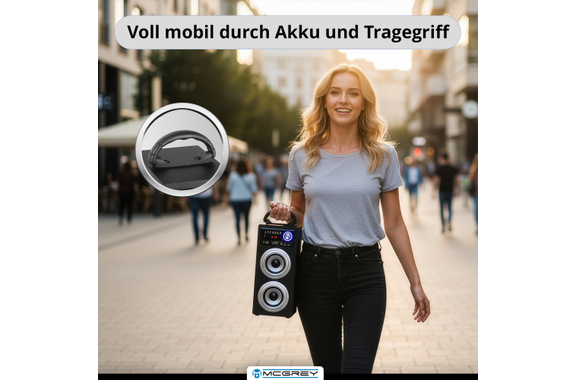 McGrey BS-20 Beachside Altavoz Bluetooth Plateado image 6