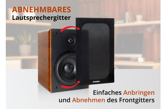 McGrey BSS-365 BN 6,5" HiFi Regallautsprecher Paar braun 2x 60W RMS image 6