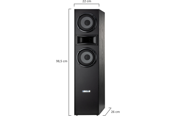 McGrey HTS-65320 BK Pareja de Altavoces de Pie HiFi negros 2x 80W RMS image 6