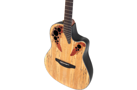 Ovation Celebrity Elite Plus CE44P Mid-Depth Cutaway Natural Spalted Maple image 6