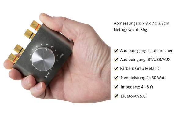 McGrey BSS-265 BR 6,5" HiFi Micro-Stereo-installatie met Bluetooth® image 6