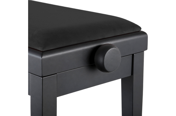 Classic Cantabile Banquette De Piano Modèle A Noir Mat Velours Noir image 6