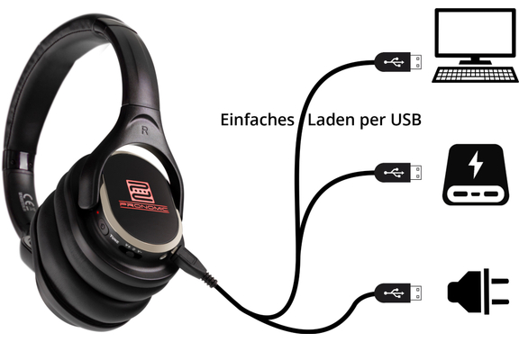 Pronomic SDH-340/32 USB-C Silent Disco V2 Kopfhörer Set + 2 Ladegeräte image 6