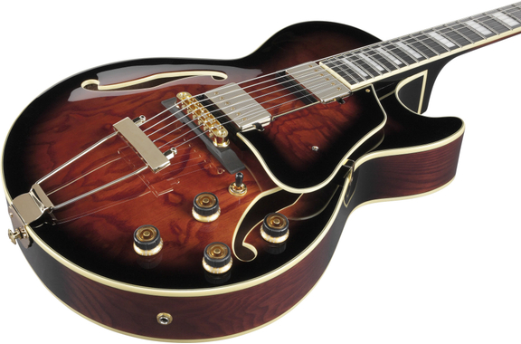 Ibanez AG95QA-DBS Dark Brown Sunburst image 6