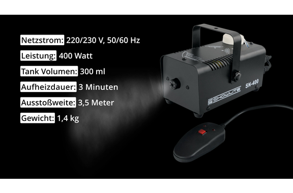 Showlite SN-400 Nebelmaschine + 1L Fluid Set image 6