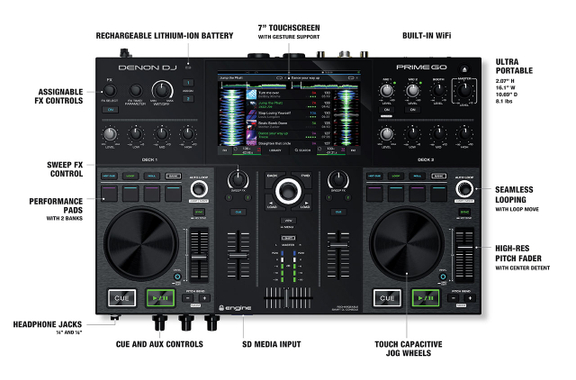 Denon DJ Prime GO  - Retoure (Zustand: sehr gut) image 6