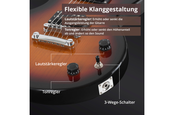 Rocktile L-100 SB Guitare Électrique Sunburst Set avec Accessoires image 6
