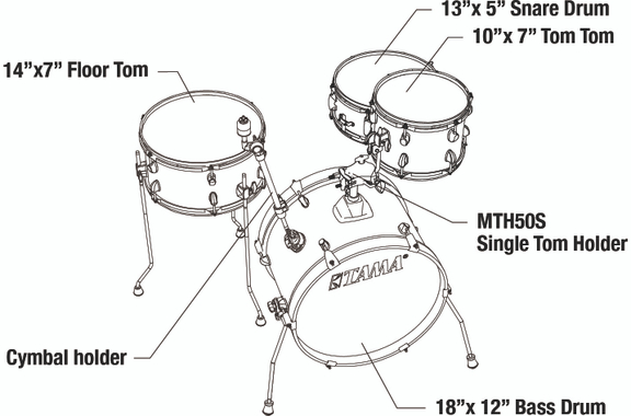 Tama LJK48S-SBE Club Jam Kit Satin Burgundy Elm image 6