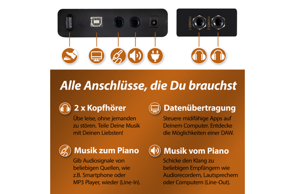 Classic Cantabile DP-50 RH E-Piano Rosenholz  - Retoure (Zustand: akzeptabel) image 6