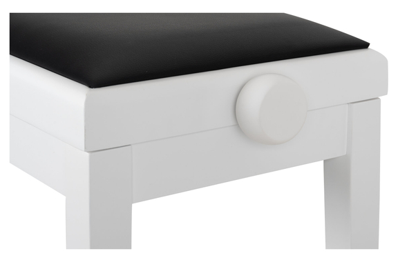 Classic Cantabile Pianobank Model A Wit Mat met zwart kussen image 6