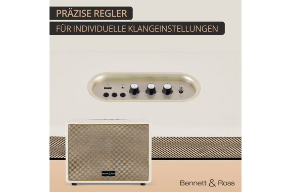 Bennett & Ross BB-880CW Blackmore Giant Enceinte Bluetooth Crème Blanche image 6