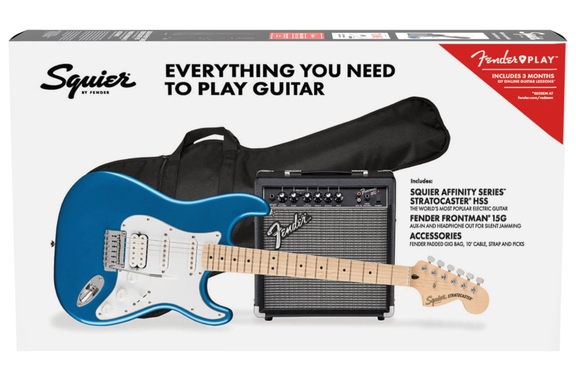 Squier Affinity Stratocaster HSS Lake Placid Blue Pack image 6
