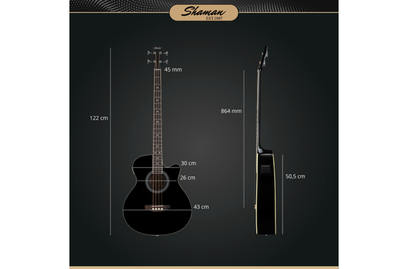 Shaman AB4-50CE-BK Bajo Acústico Negro image 6