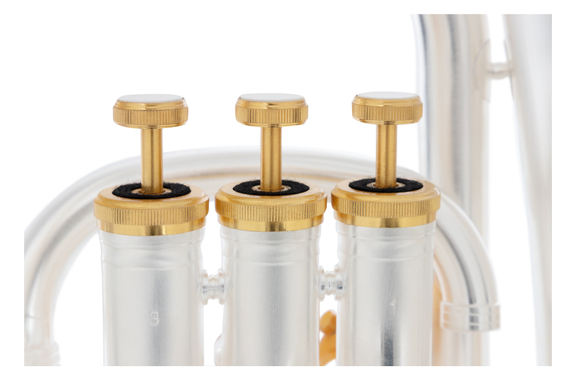 Lechgold Luxe EU-310SB Euphonium verzilverd geborsteld Deluxe Set image 6