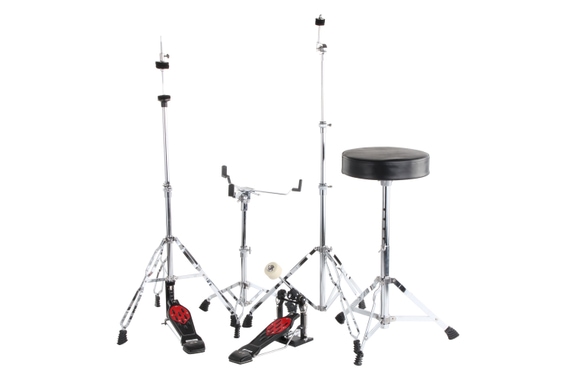 XDrum Semi 22" Standard Schlagzeug Lipstick Red Set + Dämpfer image 6