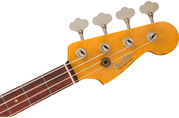 Fender 1960 Precision Bass Relic Super Faded Aged Charcoal Frost Metallic image 6