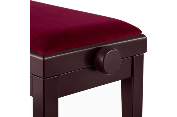 Banc De Piano Classic Cantabile Modèle A Acajou Velours Rouge image 6