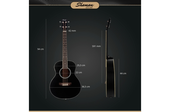 Shaman ABM4-50E-BK Basse Acoustique Noire image 6