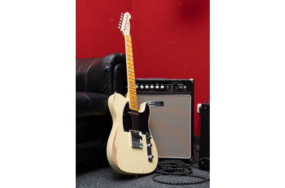 Rocktile Vinstage TL-HMWM Electric Guitar Vintage White image 6