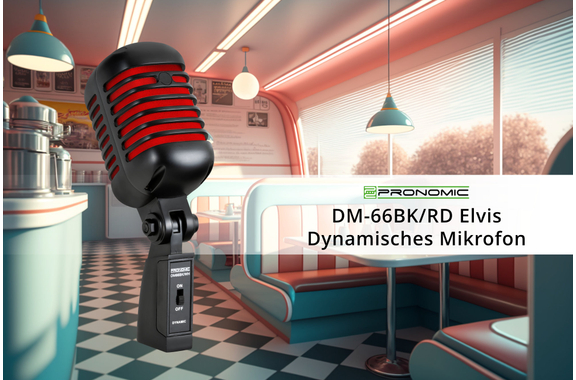 Pronomic DM-66BK/RD Microphone Dynamique Elvis Noir/Rouge image 6