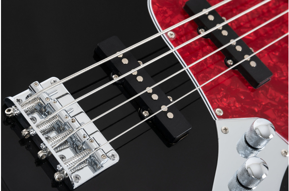 Rocktile Pro JB-30BK 70's Deluxe E-Bass Zwart Set incl. Lichtgewicht Koffer image 6