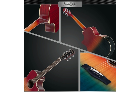 Rocktile WSC-150C-RBW Chitarra Western Rainbow image 6