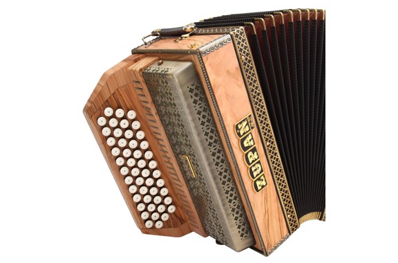 Zupan Vintage IVD, Harmonica Olive G-C-F-B demi-tons, basses mineures, basse H, pression de touche amplifiée image 6