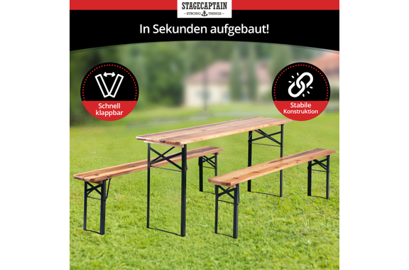 Stagecaptain Hirschgarten Conjunto De Muebles Para Carpa De Cerveza Family Set image 6