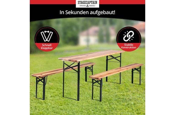 Stagecaptain BB-170 NT Hirschgarten Bierzeltgarnitur 170 cm image 6