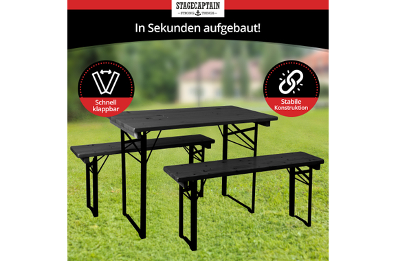 Stagecaptain Hirschgarten Beer Tent Set for Balcony 110 cm Dark Gray image 6