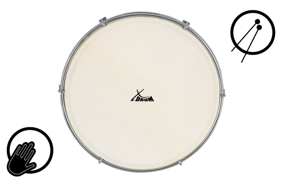XDrum HTM-12S Handtrommel met Slagstok Set image 6