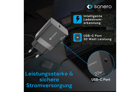 Sonero Cargador USB-C 20 W PD Negro image 6