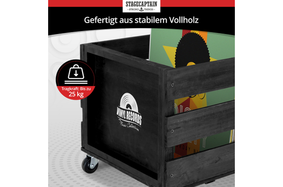 Stagecaptain SPK-100 BK Caja para Discos "Emil" Negra Set de 2 image 6