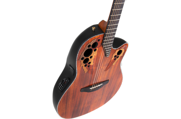Ovation Celebrity Elite Plus CE44P Mid Cutaway Figured Koa image 6
